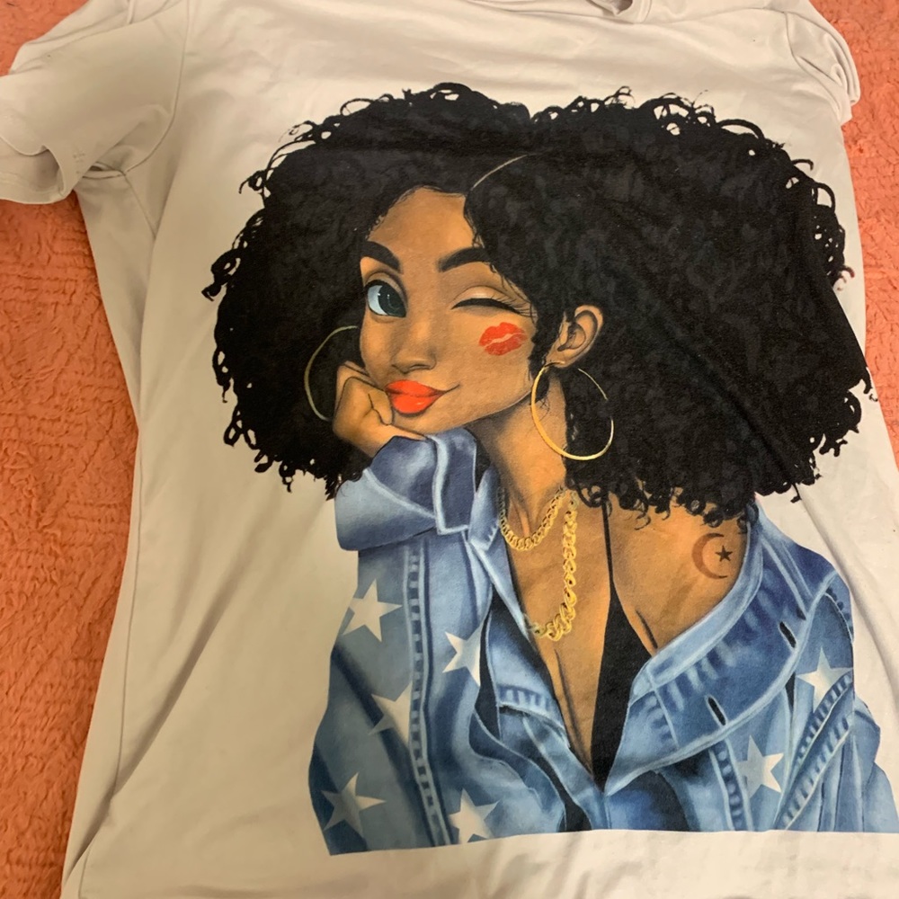 Shirt with a “cute girl” on the front